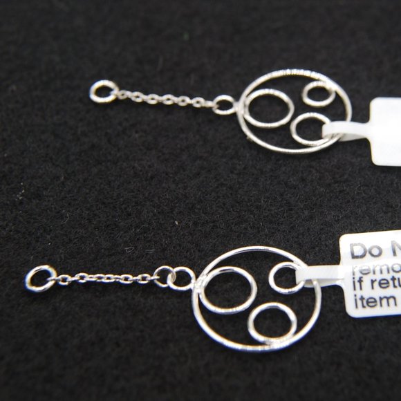 NWT Stud Earring Dangle Drops with Circle Design - - Picture 4 of 4